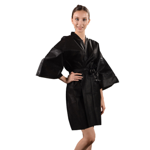 Kimono de sauna no tejido desechable con manga corta